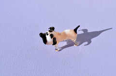 Handmade Glass Bulldog Figurine: Whimsical Art Glass Sculpture