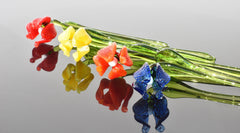 Glass Flower Bouquet - Hand Blown Glass Flowers - Mothers day Gift for Her