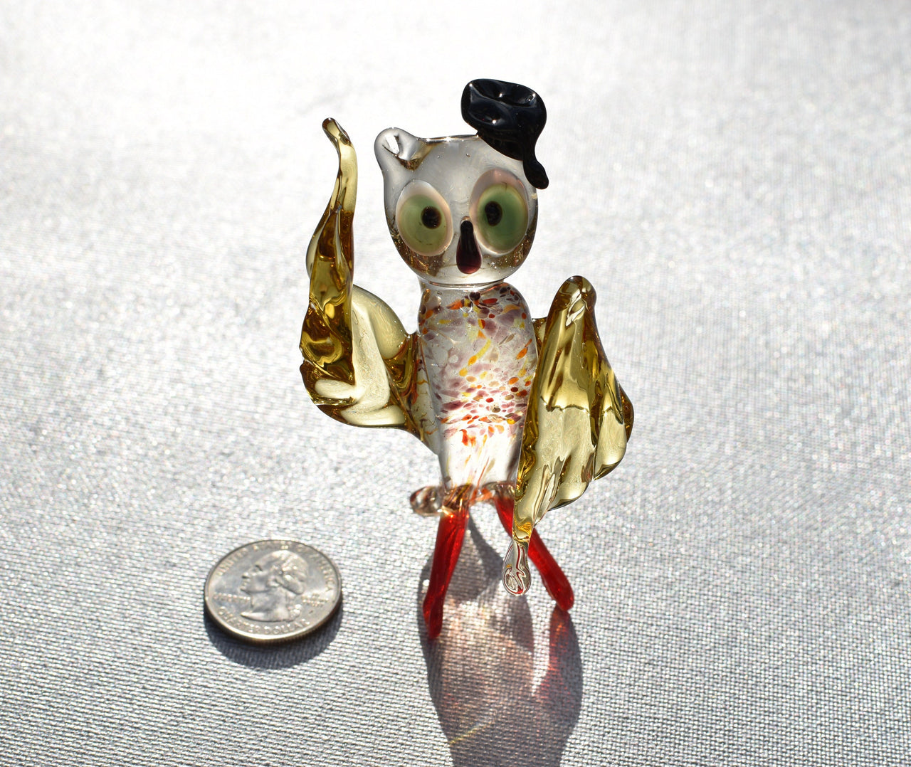 Glass Owl - Hand Blown Glass Animal - Graduation Gift