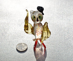 Glass Owl - Hand Blown Glass Animal - Graduation Gift