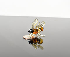 Cute Glass Bee. Whimsical figurine with a lot of character and personality. Excellent addition to your glass menagerie collection.