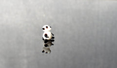 Tiny Glass Panda: Lampwork Miniature Figurine