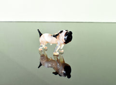 Handmade Glass Bulldog Figurine: Whimsical Art Glass Sculpture
