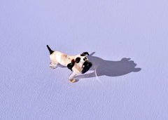 Handmade Glass Bulldog Figurine: Whimsical Art Glass Sculpture