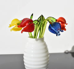 Glass Flower Bouquet - Hand Blown Glass Flowers - Mothers day Gift for Her