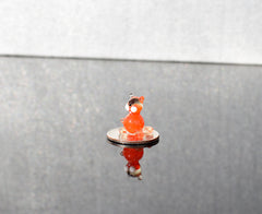 Tiny Lampwork Glass Cat Figurine: Whimsical Miniature