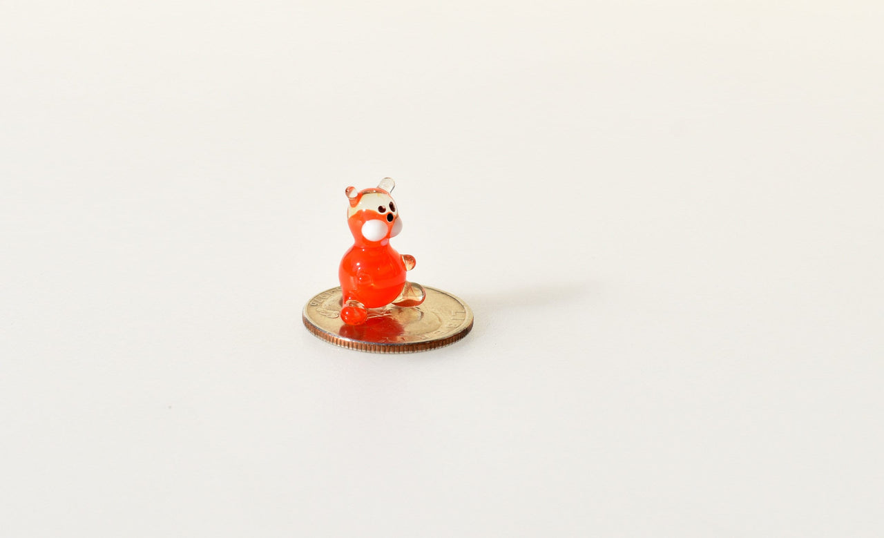 Tiny Glass Animals, Orange Cat Gifts, Mini Glass Animals, Glass Cat Figurine, Orange Cat Art, Glass Cat, Glass Animals, Glass Sculptures