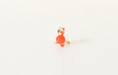 Tiny Lampwork Glass Cat Figurine: Whimsical Miniature