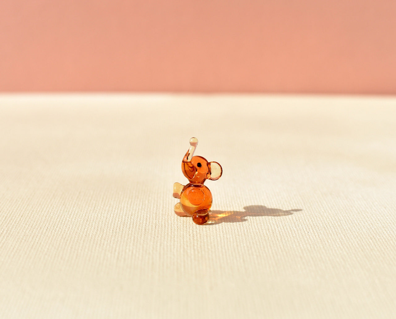 Blown Glass Animals, Glass Animal Figurines, Amber Glass Elephant, Elephant Gifts, Elephant Figurine, Tiny Glass Animals, Orange, Decor