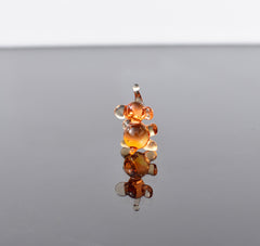 Tiny Honey Glass Elephant: Lampwork Miniature Figurine