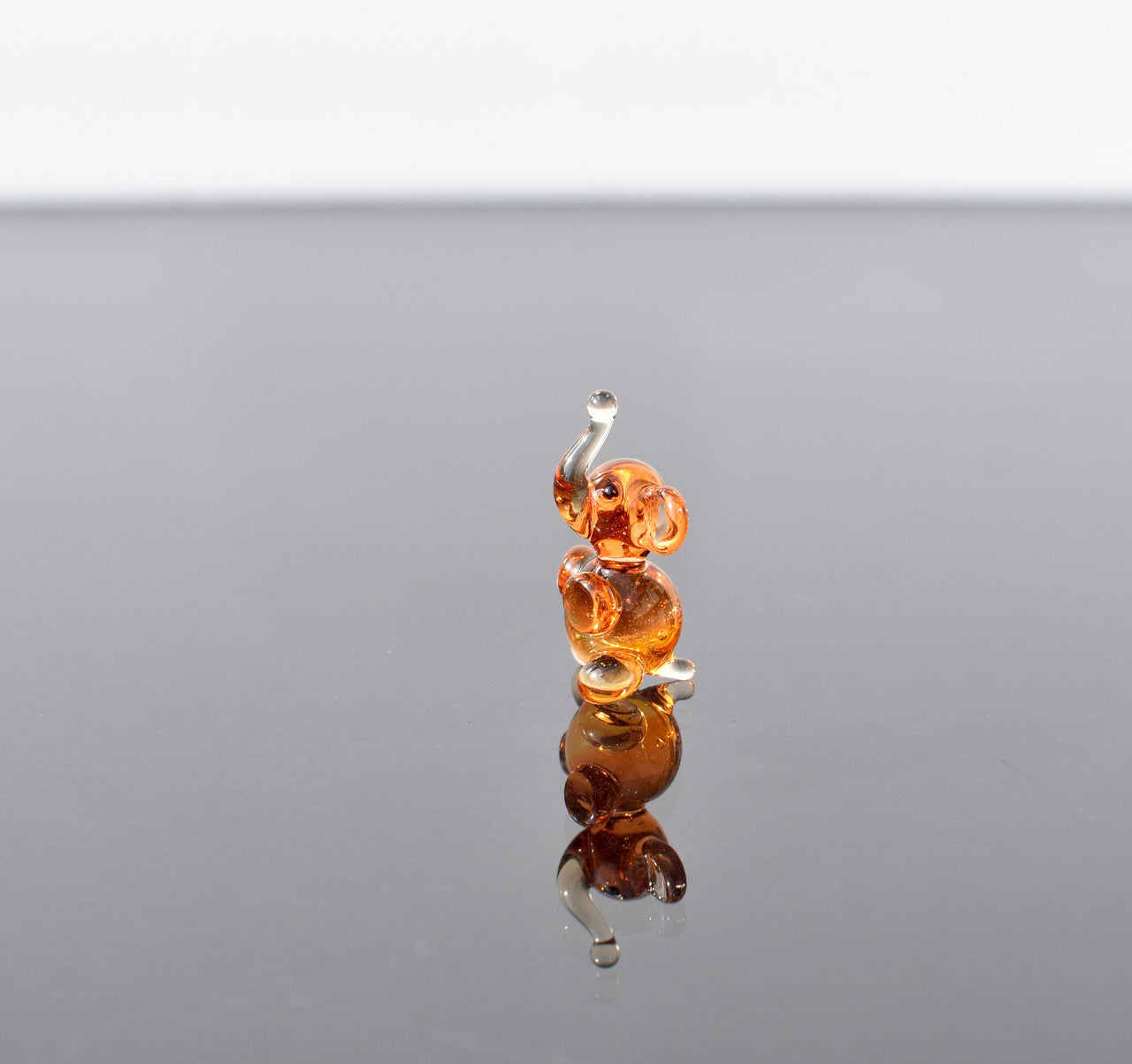 Blown Glass Animals, Glass Animal Figurines, Amber Glass Elephant, Elephant Gifts, Elephant Figurine, Tiny Glass Animals, Orange, Decor
