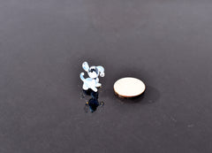 Cute Tiny light blue glass dog. Whimsical figurine with a lot of character and personality. Excellent addition to your collection.