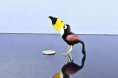 Handmade Glass Toucan Figurine: Whimsical Bird Sculpture, 3.5 inch