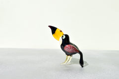 Handmade Glass Toucan Figurine: Whimsical Bird Sculpture, 3.5 inch