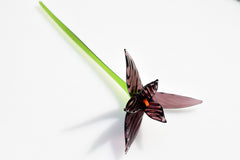 Handmade Purple Glass Bird of Paradise Flower - 10 Inch