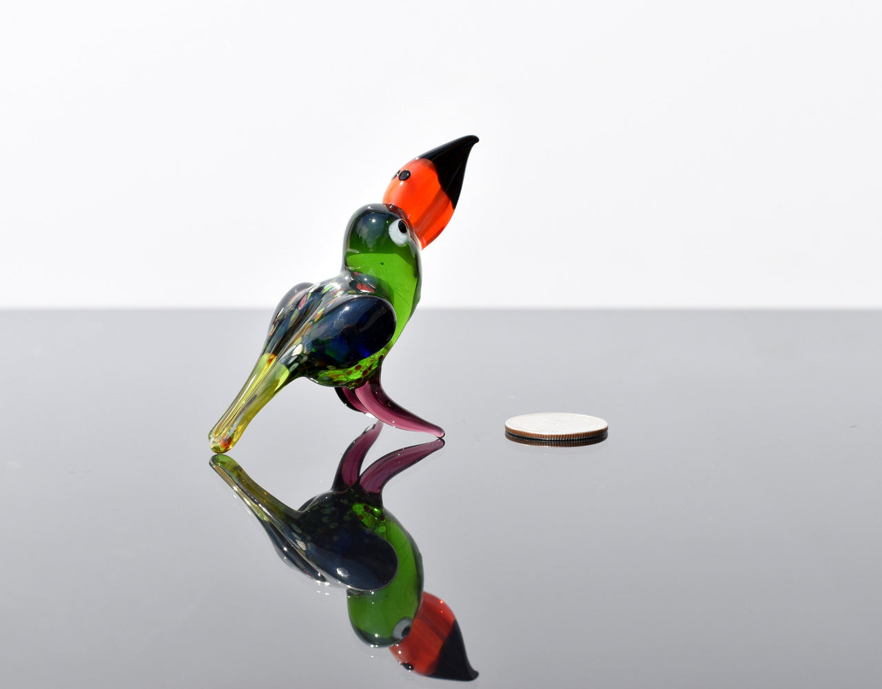 Toucan Sculpture, Toucan, Gift for Bird Lovers, Glass Toucan Art, Blown Glass Animals, Glass Bird Figurine, Tropical Jungle Decor Gift