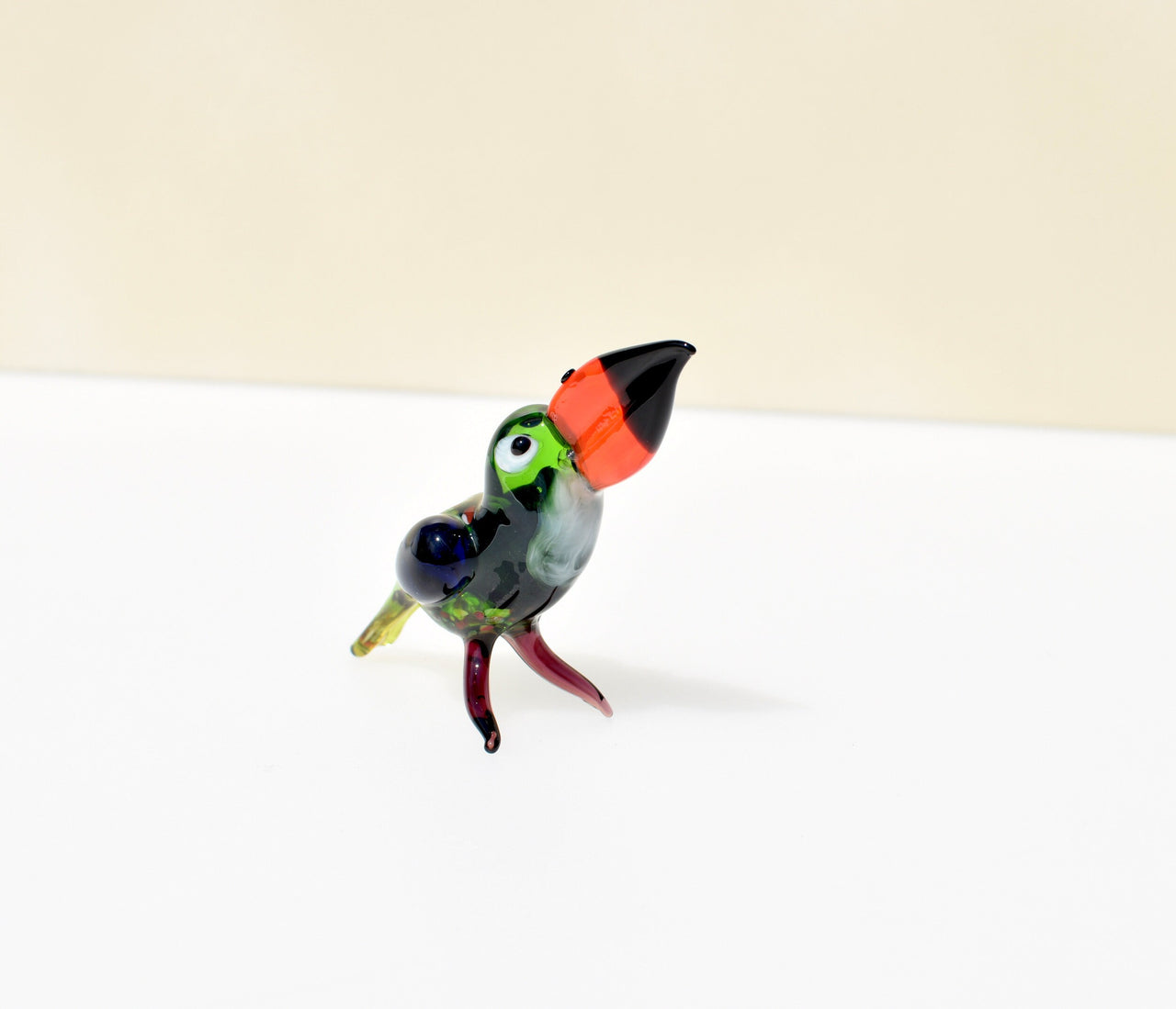 Toucan Sculpture, Toucan, Gift for Bird Lovers, Glass Toucan Art, Blown Glass Animals, Glass Bird Figurine, Tropical Jungle Decor Gift