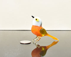 Orange Bird, Glass Bird Figurine, Bird Sculpture, Bird Decor, Bird Lover Gifts, Glass Bird, Bird Figurine, Bird Art, Blown Glass Bird