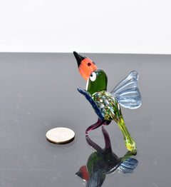 Handmade Glass Toucan Figurine: Whimsical Bird Sculpture, Flame Work Art