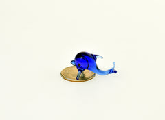 Lampwork Glass Dolphin Miniature: Whimsical Collectible Figurine