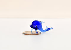 Lampwork Glass Dolphin Miniature: Whimsical Collectible Figurine