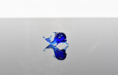 Lampwork Glass Dolphin Miniature: Whimsical Collectible Figurine