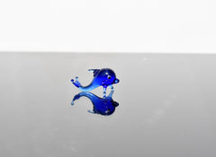 Lampwork Glass Dolphin Miniature: Whimsical Collectible Figurine
