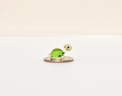 Tiny Glass Turtle: Tiny Green Menagerie Figurine