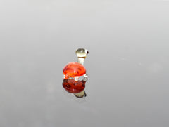 Miniature Orange Glass Turtle: Lampwork Whimsical Figurine