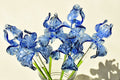 Glass Blue Iris Flower – Handblown Art Stems for Timeless Beauty & Meaningful Gifting