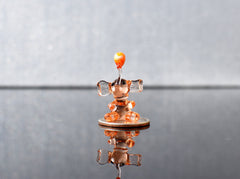 Elephant Gifts, Elephant Figurine, Glass Elephant, Tiny Glass Animals, Elephant Decor, Mini Glass Animals, Amber Glass, Glass Animals, Art