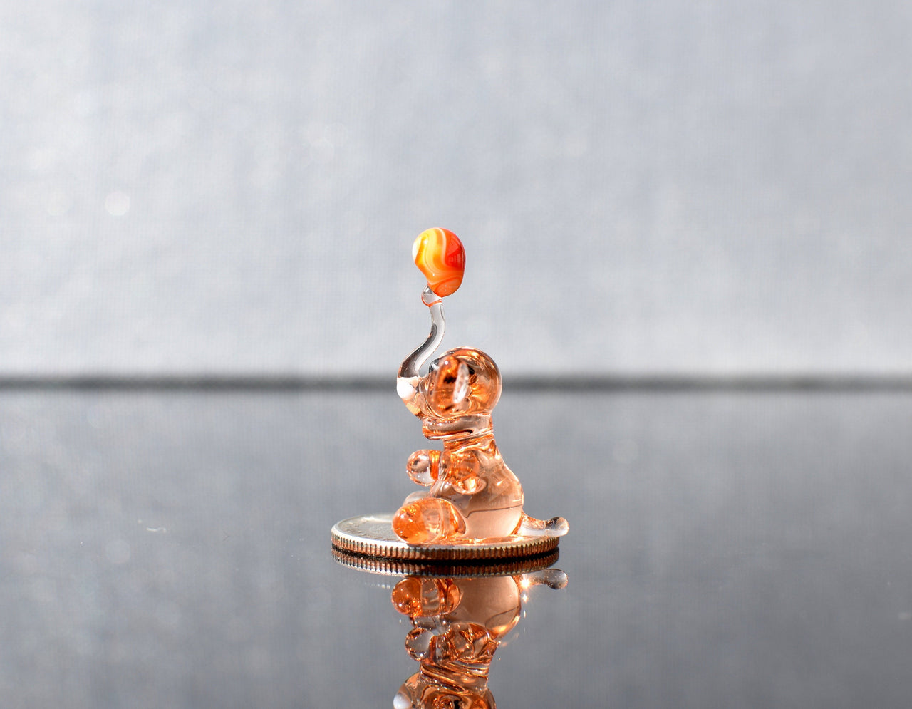 Elephant Gifts, Elephant Figurine, Glass Elephant, Tiny Glass Animals, Elephant Decor, Mini Glass Animals, Amber Glass, Glass Animals, Art