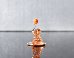 Elephant Gifts, Elephant Figurine, Glass Elephant, Tiny Glass Animals, Elephant Decor, Mini Glass Animals, Amber Glass, Glass Animals, Art