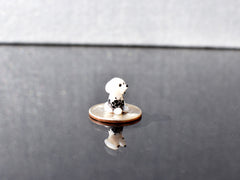 101 Days of School Dalmation Glass Dog Figurine, Tiny Glass Animals, Miniature Glass Animals, Spotted Dog, Glass Dog Art Puppy