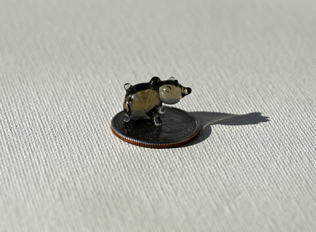 Tiny Glass Animals, Glass Bear, Mini Glass Animals, Woodland Decor, Woodland Animals, Forest Animals, Glass Animals, Glass Bear Figurine