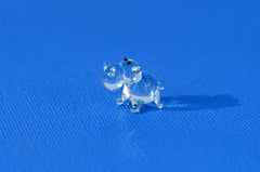 Lampwork Glass Hippo Miniature: Whimsical Hippo Character