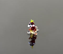 Tiny Glass Miniature Red Dragon Figurine: Whimsical Collectible