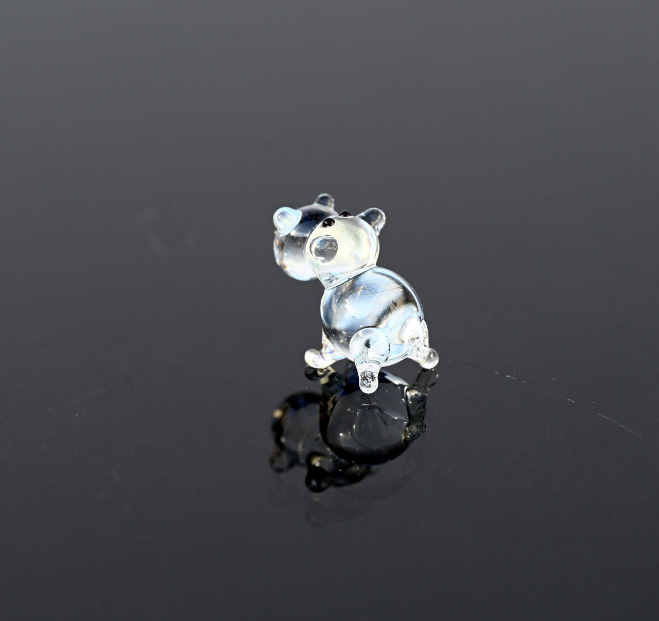 House Hippo Figurine, Tiny Glass Animals, Hippo Gifts, Hippopotamus, Glass Animals, Safari Animals, Miniature Hippo, Hippo Art
