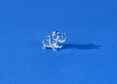 Lampwork Glass Hippo Miniature: Whimsical Hippo Character