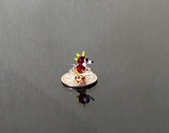 Tiny Glass Miniature Red Dragon Figurine: Whimsical Collectible