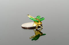 Miniature Glass Dragonfly Figurine: Hand-Sculpted Whimsical Decor