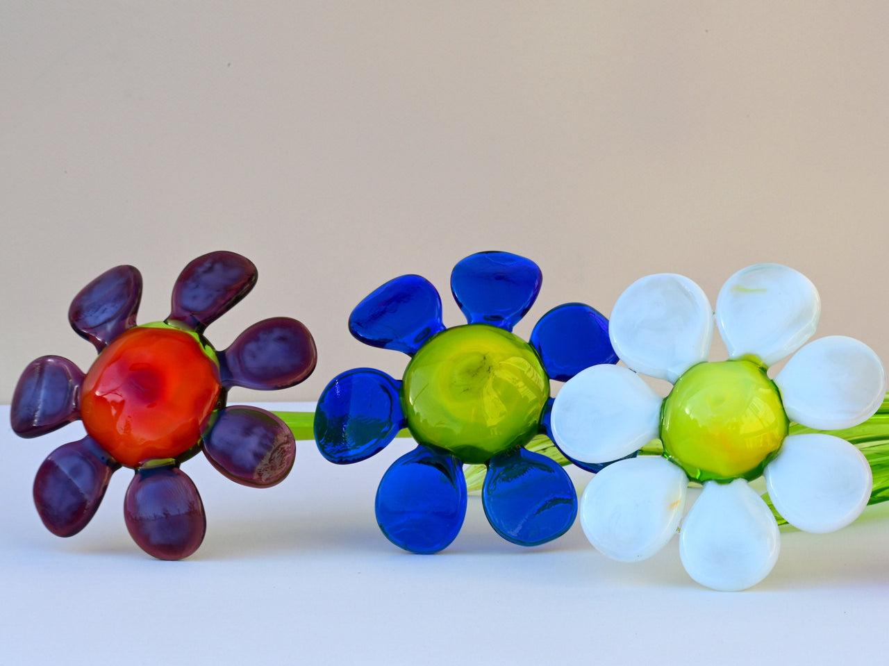 Glass Daisy Bouquet, Daisy Birth Flower, Daisy Gifts, Glass Birth Month Flower Bouquet, Daisy Decor, Spring Home Decor, Mothers Day Gifts