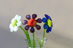Glass Daisy Bouquet, Daisy Birth Flower, Daisy Gifts, Glass Birth Month Flower Bouquet, Daisy Decor, Spring Home Decor, Mothers Day Gifts