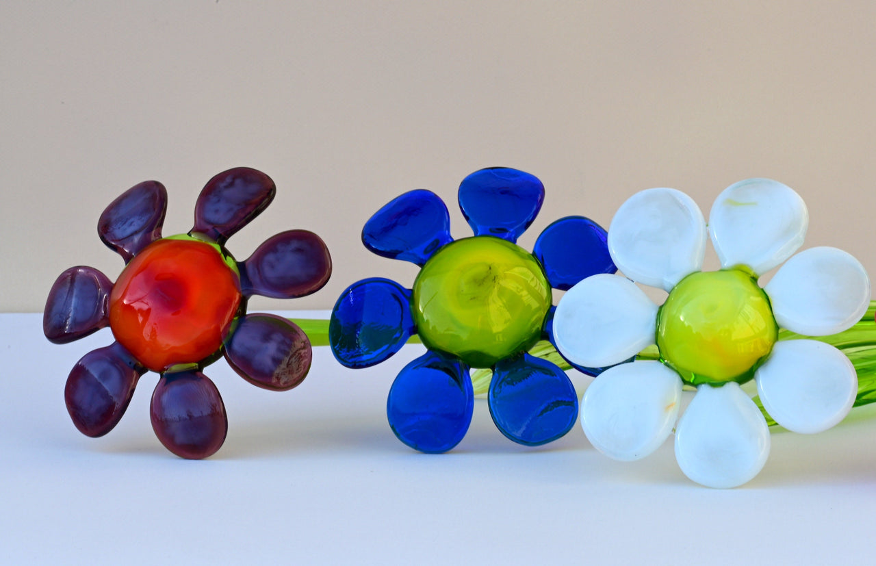 Glass Daisy Bouquet, Daisy Birth Flower, Daisy Gifts, Glass Birth Month Flower Bouquet, Daisy Decor, Spring Home Decor, Mothers Day Gifts