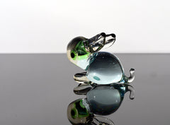 Handmade Clear Glass Bunny Figurine: Flame Work Sculpture, 3.5"