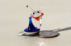 Glass Snail, Tiny Glass Animals, Snail, Whimsical Decor, Blue Glass Snail, Snail Decor, Mini Glass Animals, Snail Gifts, Glass Animals