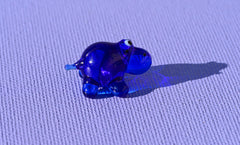 Hippo Tiny Glass Animals, Miniature Glass Animals, House Hippo Gifts, Glass Animal Figurines, Safari Animals, Violet Glass