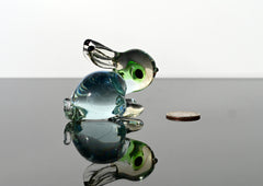 Handmade Clear Glass Bunny Figurine: Flame Work Sculpture, 3.5"