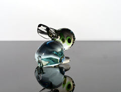 Handmade Clear Glass Bunny Figurine: Flame Work Sculpture, 3.5"