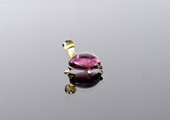 Tiny Glass Turtle Figurine: Purple Miniature Character